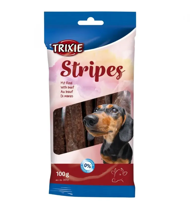 3172 Ласощі для собак Trixie Stripes Light яловичина 100г