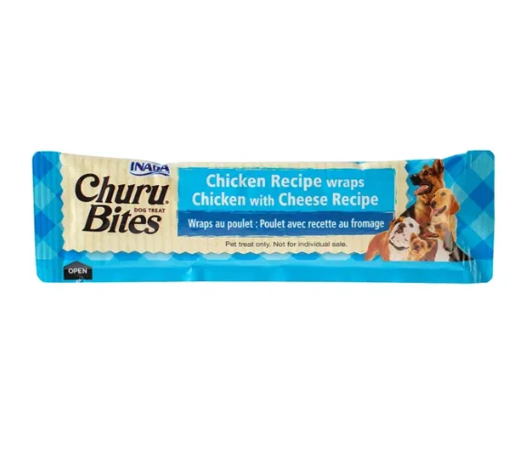 Ласощі для собак INABA Churu Bites з куркою та сиром 1стік/12гр EUD724-1