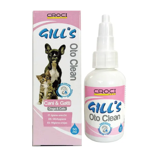 Краплі вушні CROCI Gill's Oto Clean для собак та котів 50мл С3052103