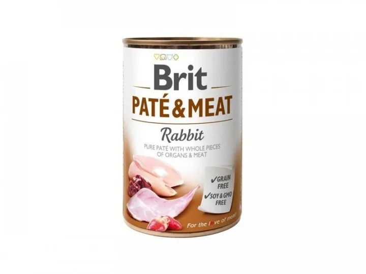 Brit Pate & Meat Dog 400g кролик