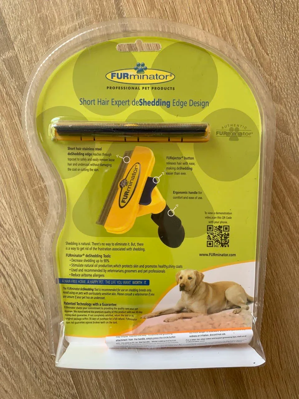 FURminator 100*5mm DeShedding Tool з кнопкою, для собак та котів