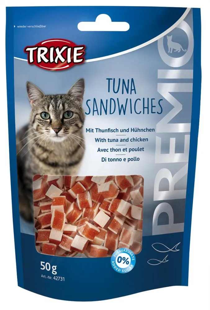 42731 Ласощі для котів Trixie Premio Tuna Sandwiches тунець, курка 50г