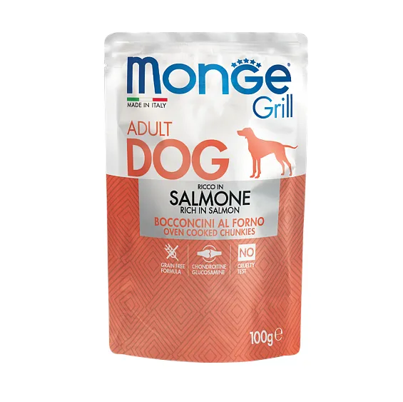 MONGE Pouch Grill Salmon Консервований корм для собак, лосось 100г