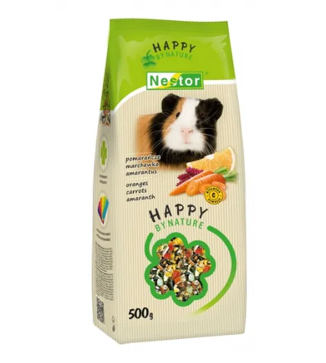 Nestor Happy by Nature Корм для морських свинок з апельсинами, морквою та амарантом 500г 3066
