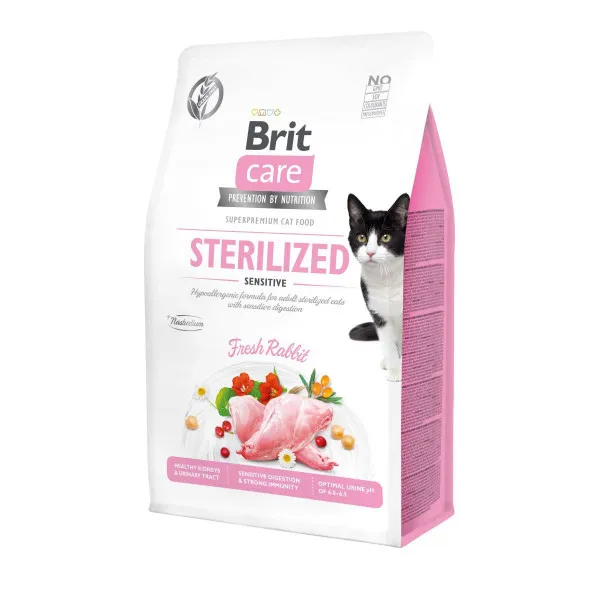 Brit Care Cat GF Sterilized Sensitive (стерилізовані чутл. травлення) 0,4kg