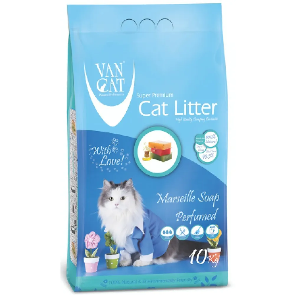 Van Cat Марсельське мило, Наповнювач туалетів бентонітовий, 10 кг