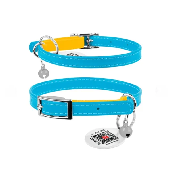 211-4020 Нашийник WAUDOG Glamour з QR паспортом, малюнок Colors of freedom, XXS Ш 9мм Д 22-30см