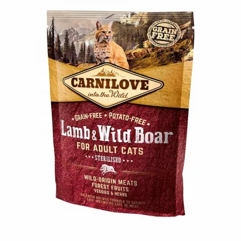 Корм для котів Carnilove GF Sterilised Lamb&Wild Boar для стерил. котів з ягням та диким кабаном 0.4кг