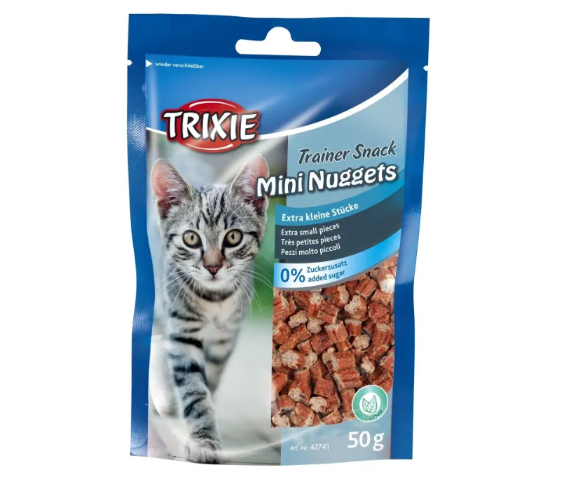 42741 Ласощі для котів Trixie Trainer Snack Mini Nuggets тунець, курка, котячв м'ята 50г