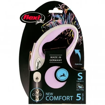 42809 Повідець-рулетка New Comfort S, трос 5м/12кг бузковий