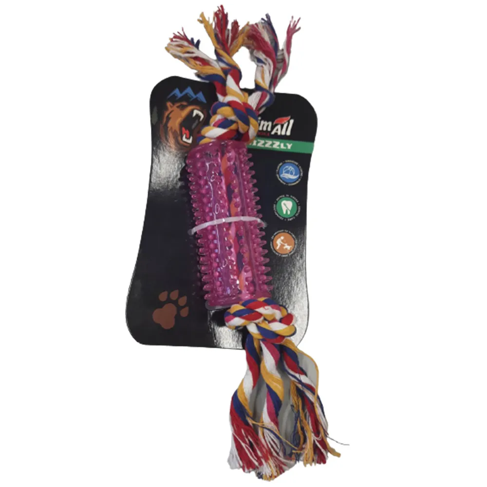 AnimAll GrizZzly Іграшка дентал з канатом тунель,колір в асорт. 23,3х4см 0019