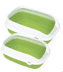 Туалет для котів з рамкою "BETA PLUS MINI GREEN" 43*31*16