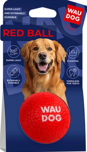 6001 Іграшка для собак WAUDOG Fun Red Ball спінений термопластичний поліуретан 70мм