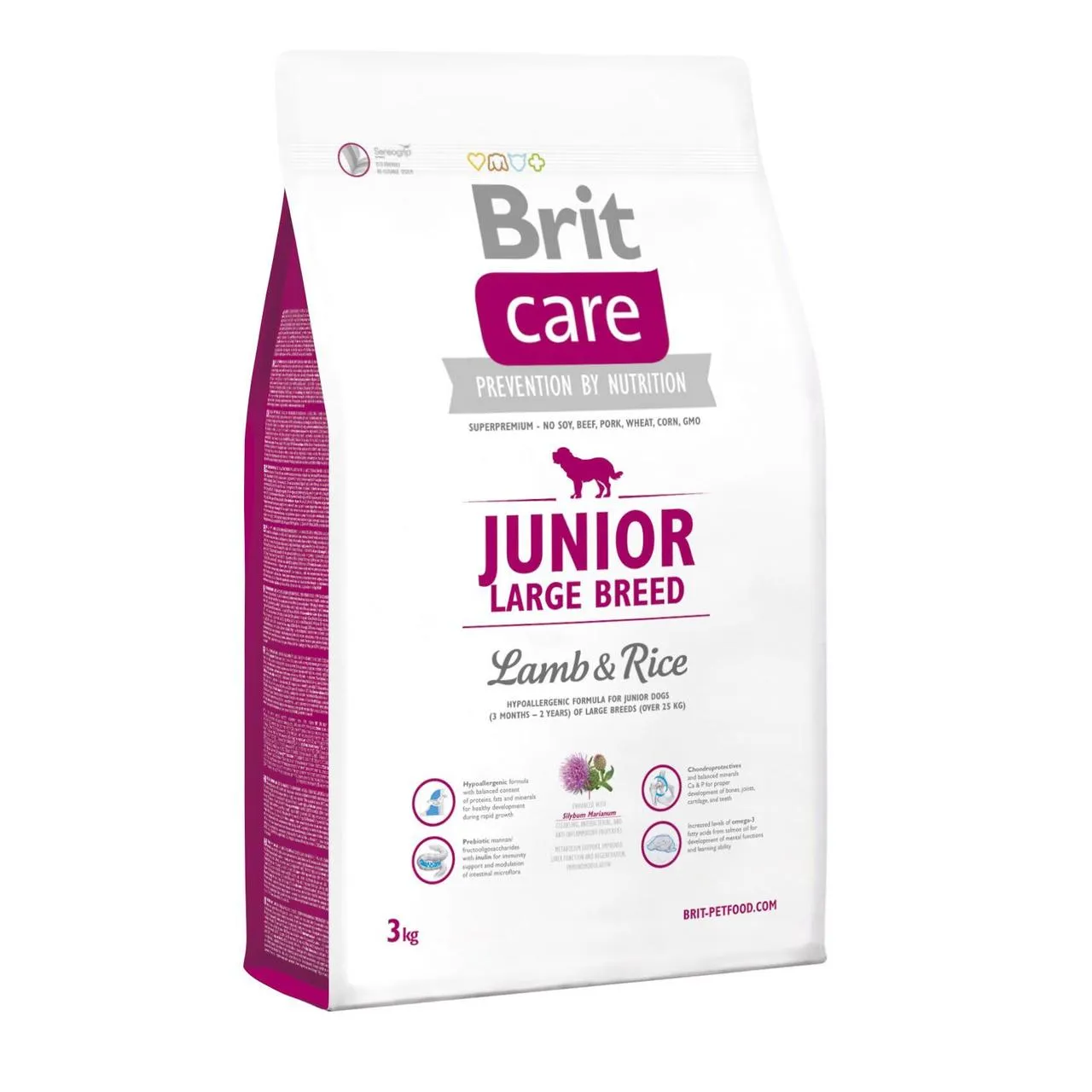 Brit Care Junior Large Breed Lamb & Rice (для цуценят гігандських порід вагою понад 25 кг) 3 Kg