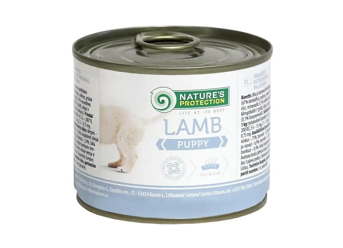 Консервований корм для собак Nature's Protection Puppy Lamb (для цуценят з ягням) 200г