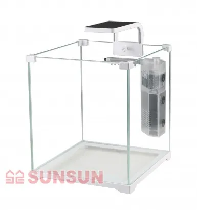 SunSun Акваріум "ATK-250D" 15л 25х24x26,5см (led AD-150,JP-092) біл.