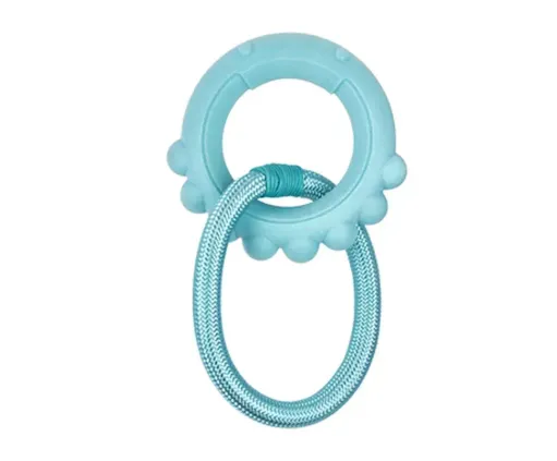 AnimAll A GrizZzly Baby 0396 Іграшка Восьминіг з канатом, м'ятна 13,5*12,8*2,6см