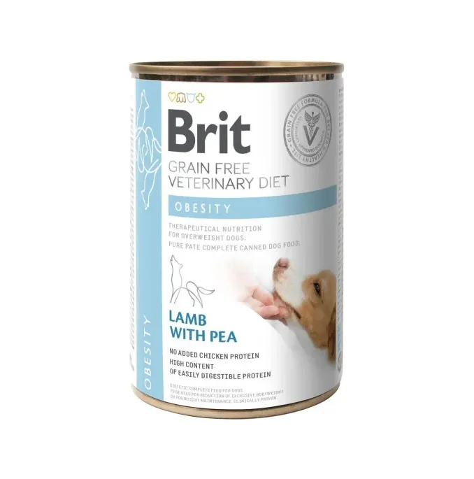 Brit VetDiets Dog Obesity ягня & горох (при надмірній вазі та ожирінні) 400g