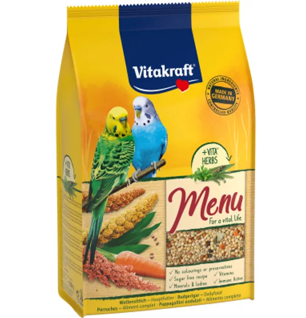 Корм Vitakraft преміум меню для хвилястих папуг 500г 21441/10619