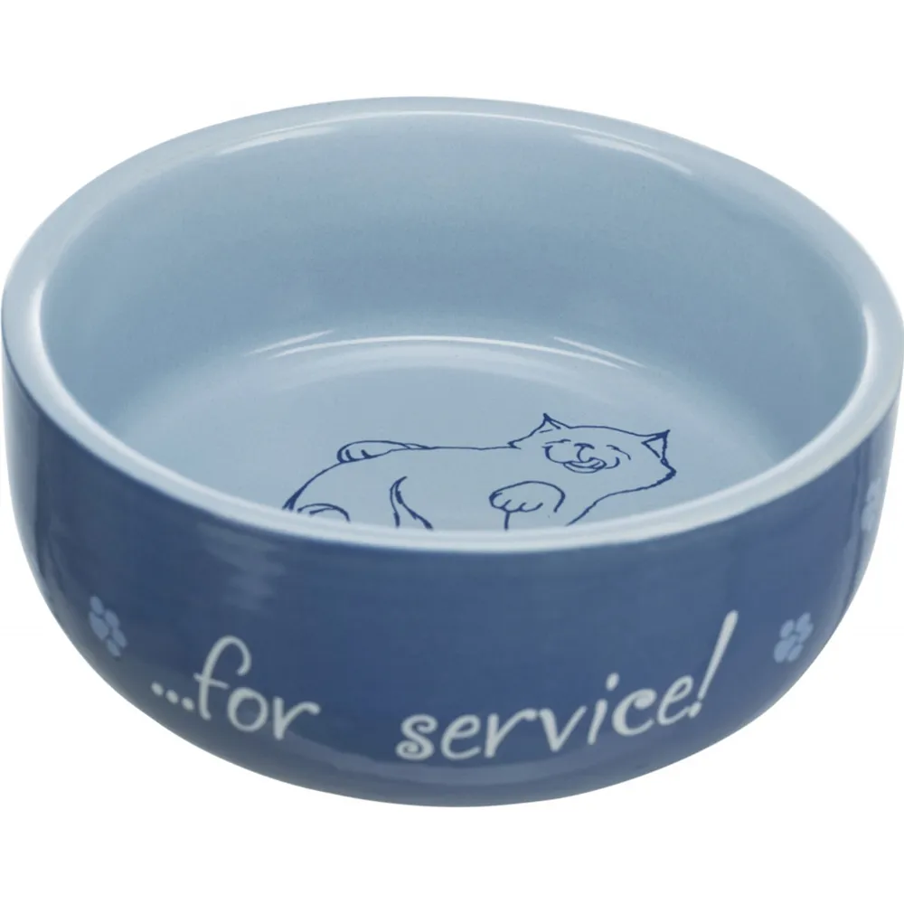 24793 Миска керамічна для котів Thanks for Serviсe 0,30л/11см