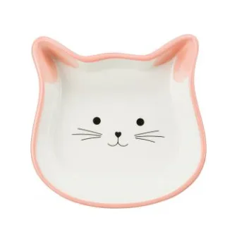24494 Миска Trixie в формі котячої голови (кераміка) 0.25л 12см