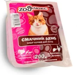 Смачний день для котів індичка-курка та овочі 200г