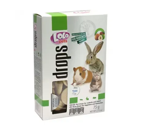 Дропси "Lolopets" д/гризунів 75г горіх 71033