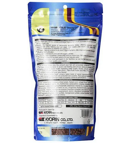 Hikari Cichlid Gold Sinking Mini Pellets 342g 04633