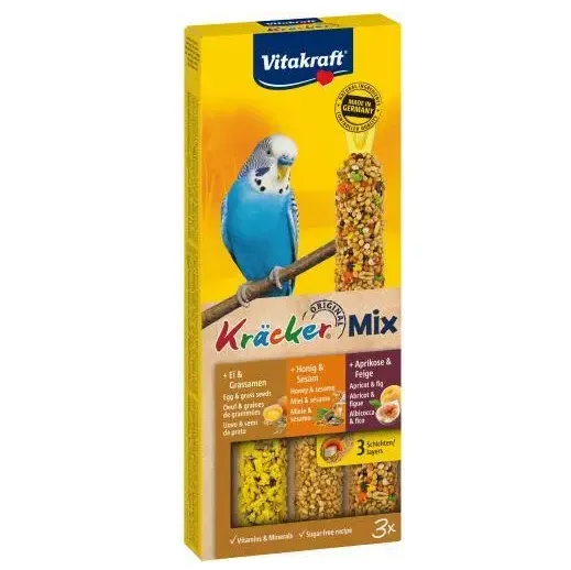 Крекер для декоративних папуг з медом, фуктами та яйцем 3шт. 80г 21231