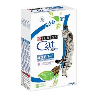 Cat Chow Feline 3 в 1 (індичка), 400 г