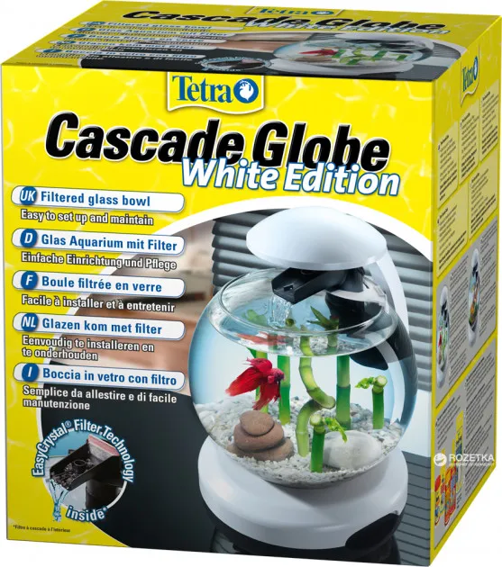 Tetra Cascade Globe 6.8 л для півника та золотої рибки Білий		