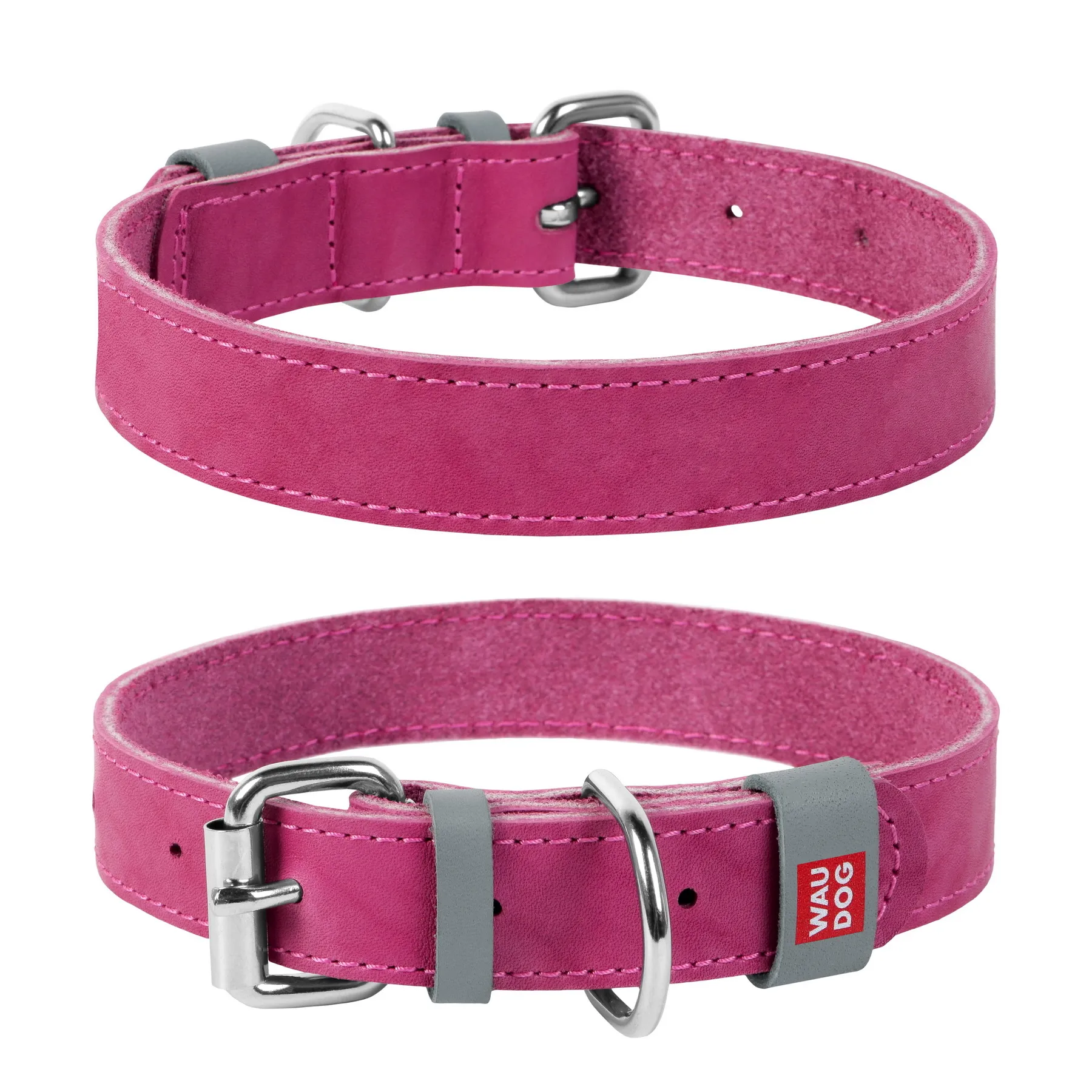 CoLLaR WAUDOG Classic нашийник шкіряний (рожевий), W 12 мм, L 19-25 см