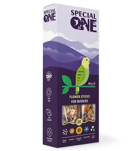 Палички SPECIAL ONE "Квіткові" для хвилястих птахів 60г PR242347