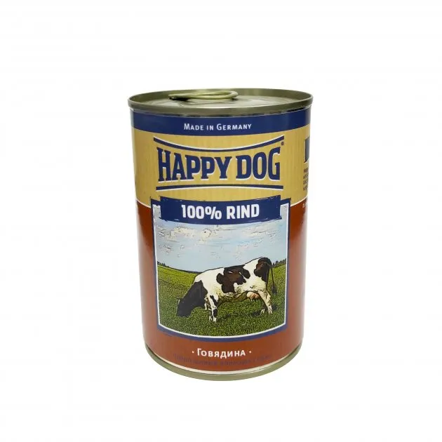 6000663 Happy Dog 400г Rind консервований корм для собак з яловичиною