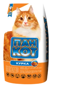 Пан-Кіт сухий для котів (курка), 1 кг (мішок 10 кг)