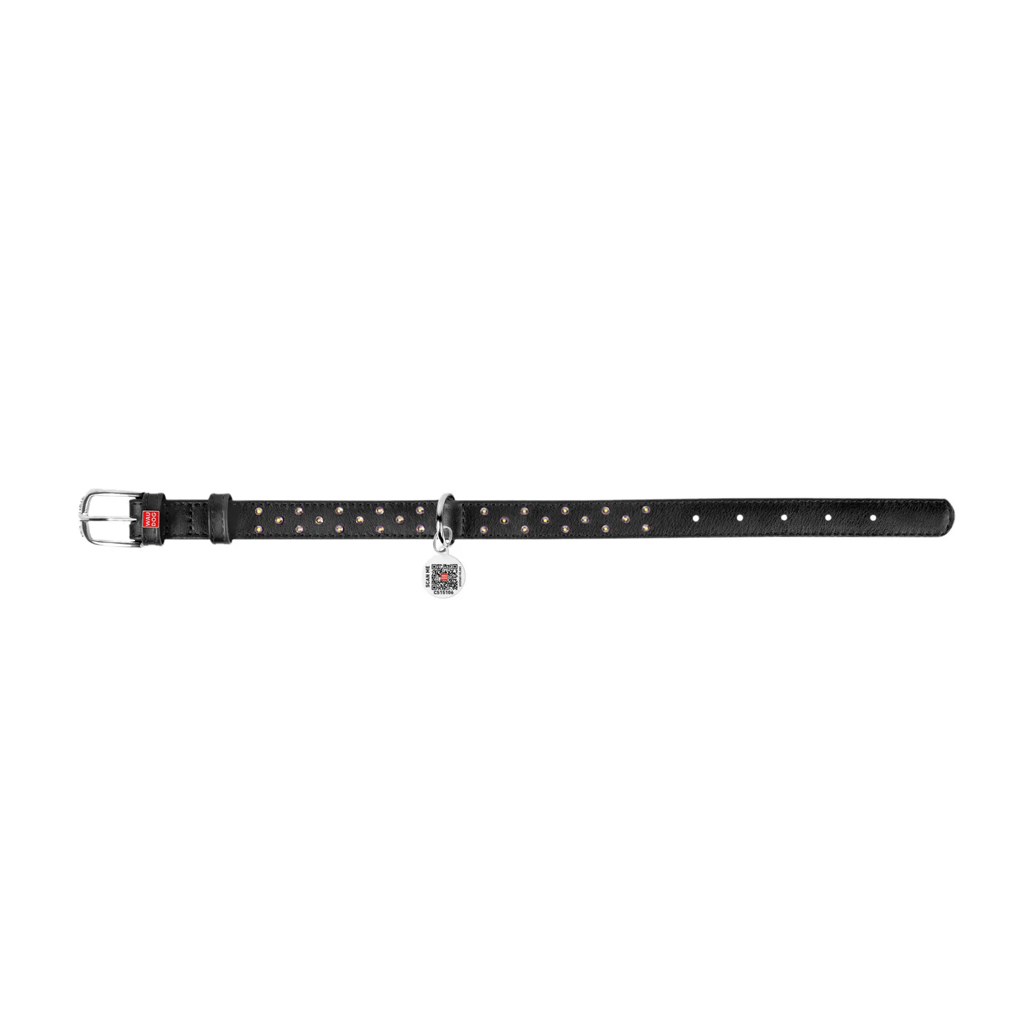 32771 Нашийник "CoLLaR GLAMOUR" з клей.стразами (шир.15мм, довж.27-36см) чорний