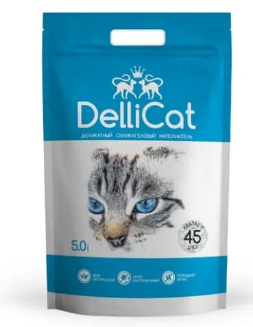 DelliCat Силікагелевий гігієнічний наповнювач, 5 л