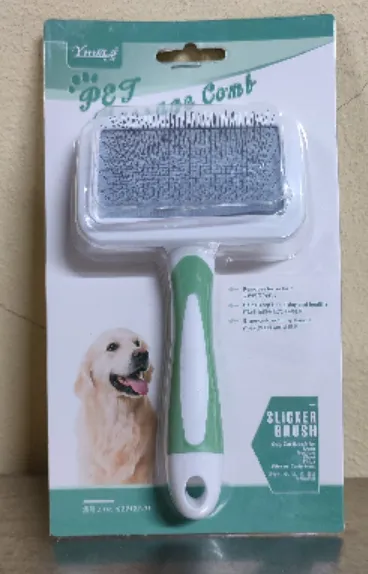 Щітка-пуходерка для грумінгу Pet Massage Comb Slicker Brush