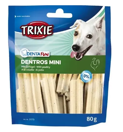 31773 Ласощі для собак Trixie DentaFun Dentros Mini жувальні палички з птицею 60г