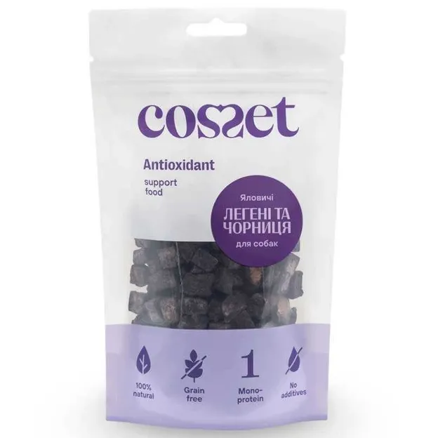 Cosset Яловичі легені та чорниця для собак 25г