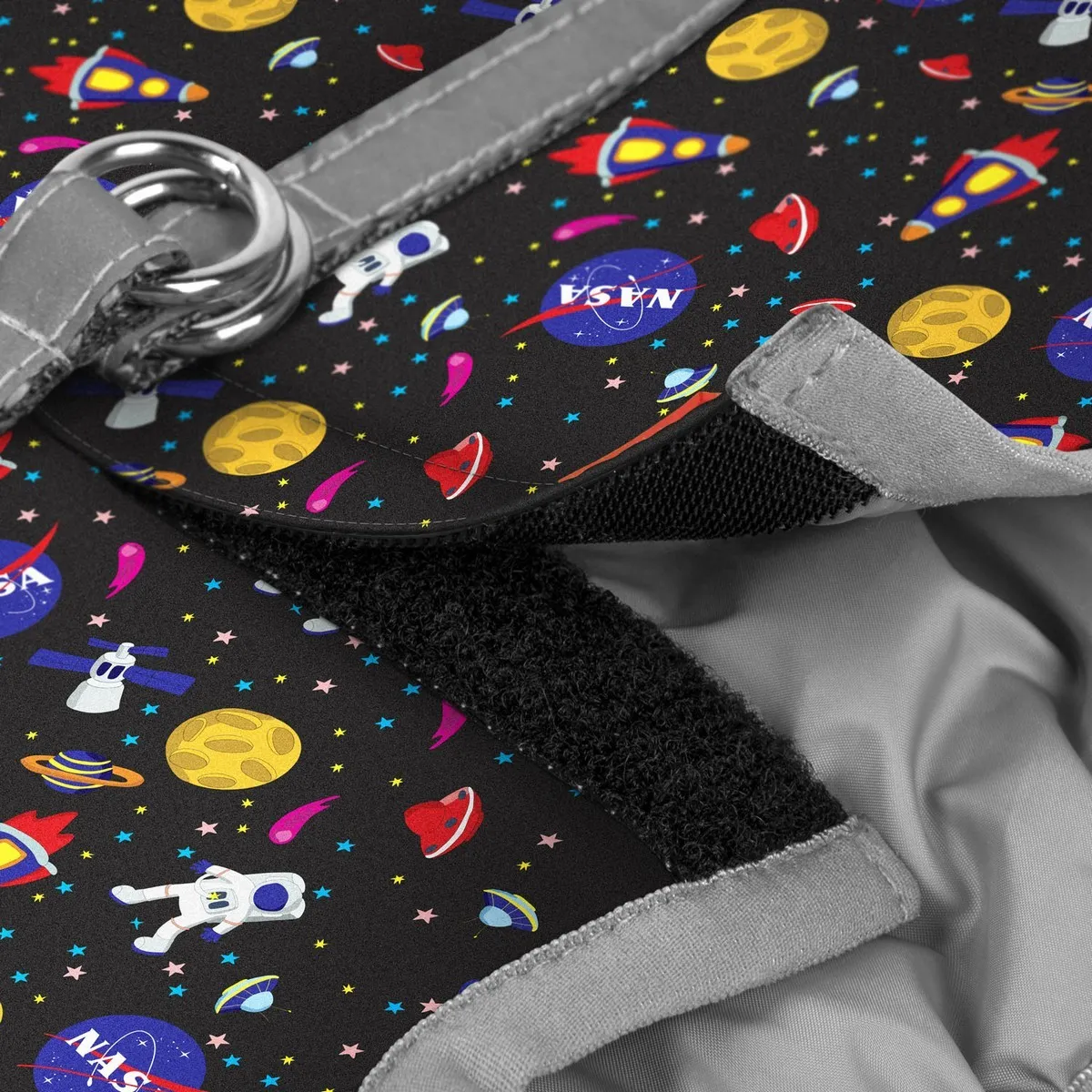 2914 Шлея М'яка WAUDOG Clothes з QR паспортом ,малюнок "NASA" XS2, В28-31, С 20-22см