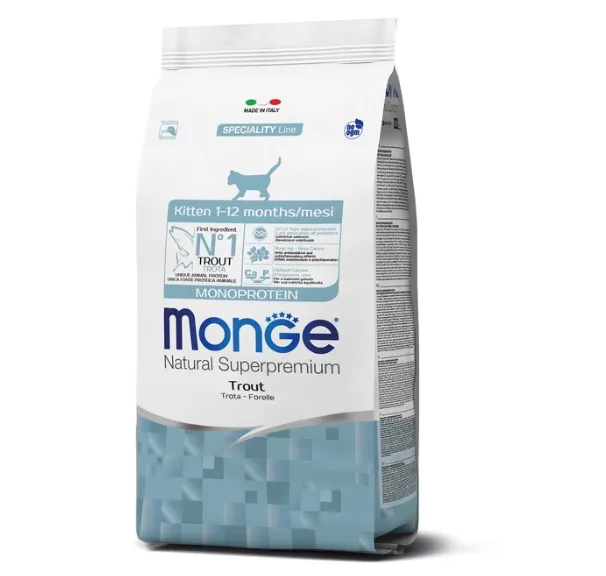 Корм для кошенят MONGE Kitten Trout форель 400г