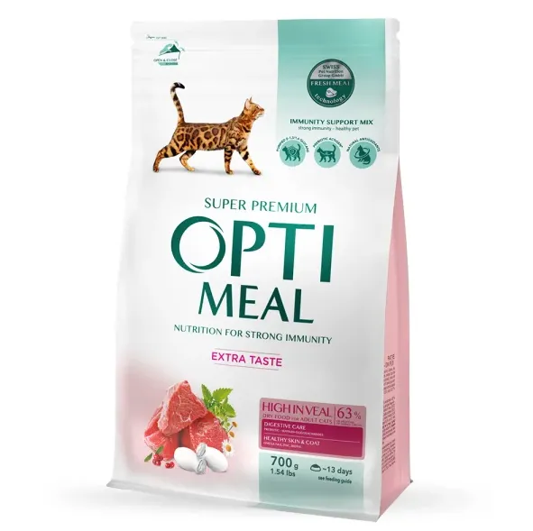 Optimeal+ для котів, телятина 700г