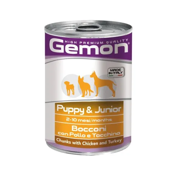 Корм для цуценят GEMON Puppy & Junior Chicken/Turkey (курка/індик) 415г