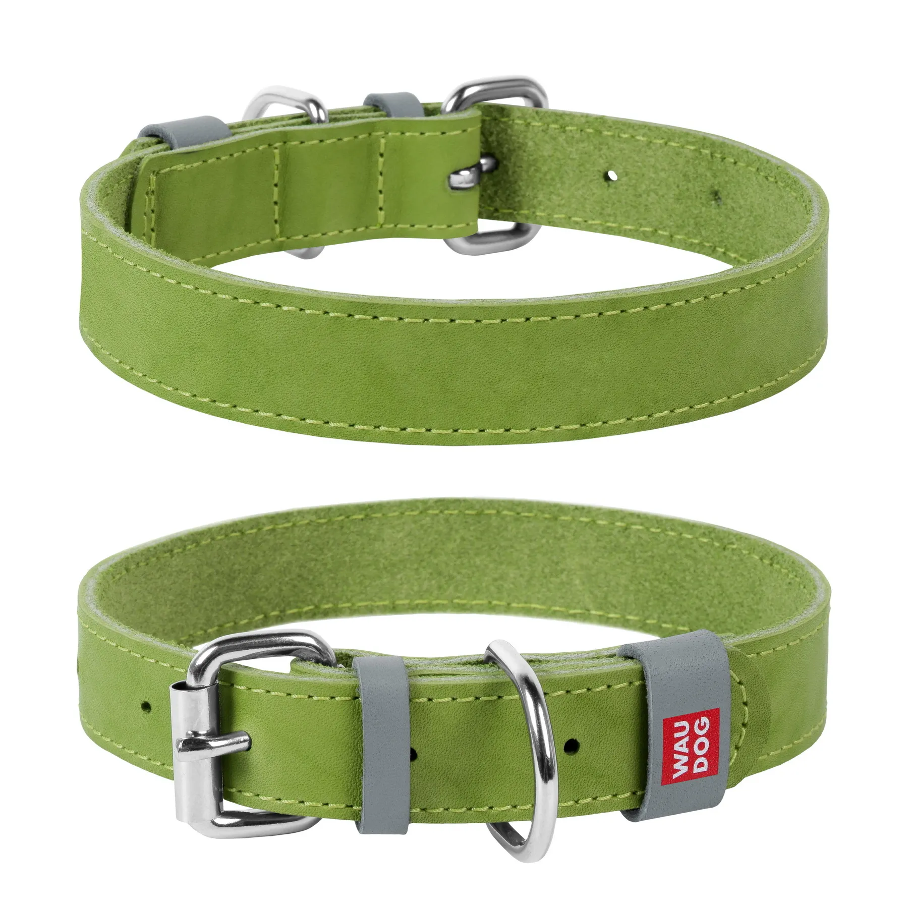 CoLLaR WAUDOG Classic нашийник шкіряний (салатовий), W 20 мм, L 30-39 см