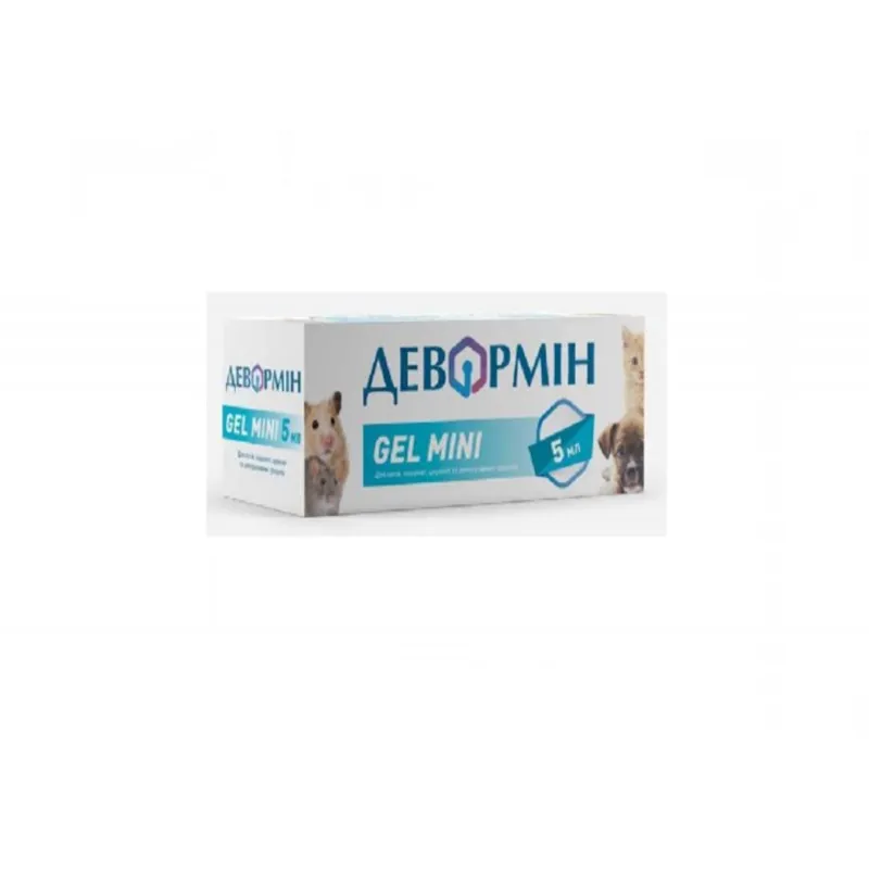 Девормін гель для кошенят та цуценят, гризунів, 5мл