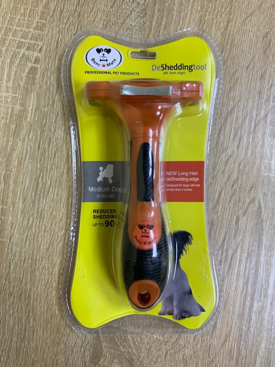FURminator з кнопкою для середніх собак з довгою шерстю 68,5мм DeShedding Tool 04051