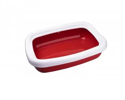 Туалет для котів з рамкою "BETA SMALL RED "43*31*12