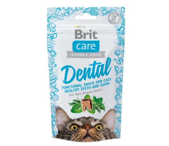 Ласощі Brit Care Dental з індичкою для котів, 50г