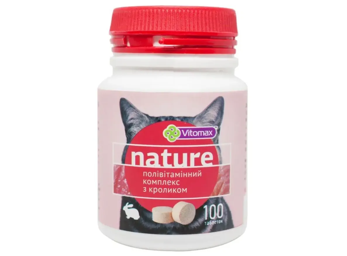 Полівітамінний комплекс Nature для котів з кроликом 100табл. 50г 201487